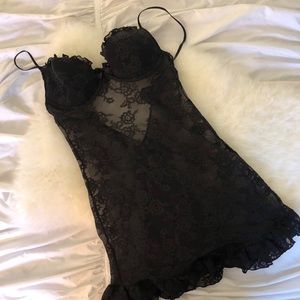 VICTORIA’S SECRET Black Lace Lingerie Slip